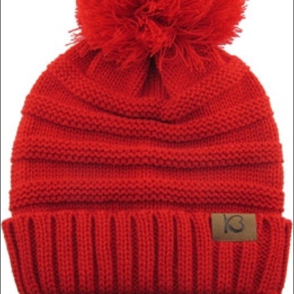 Chunk Pom Pom Cable Knit Ribbed Beanie - Picture 11 of 16